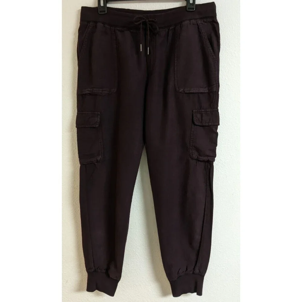 Aritzia COMMUNITY Cebu Cotton Eggplant Purple Colored Joggers Pants M